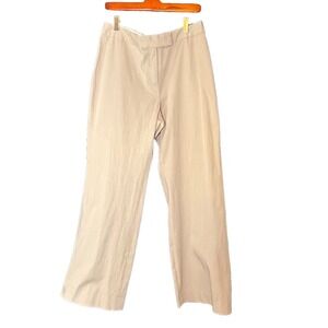 Body By Victoria Bridget Fit Wide Leg Pants Slacks Women 12 32x29.5 Beige Office